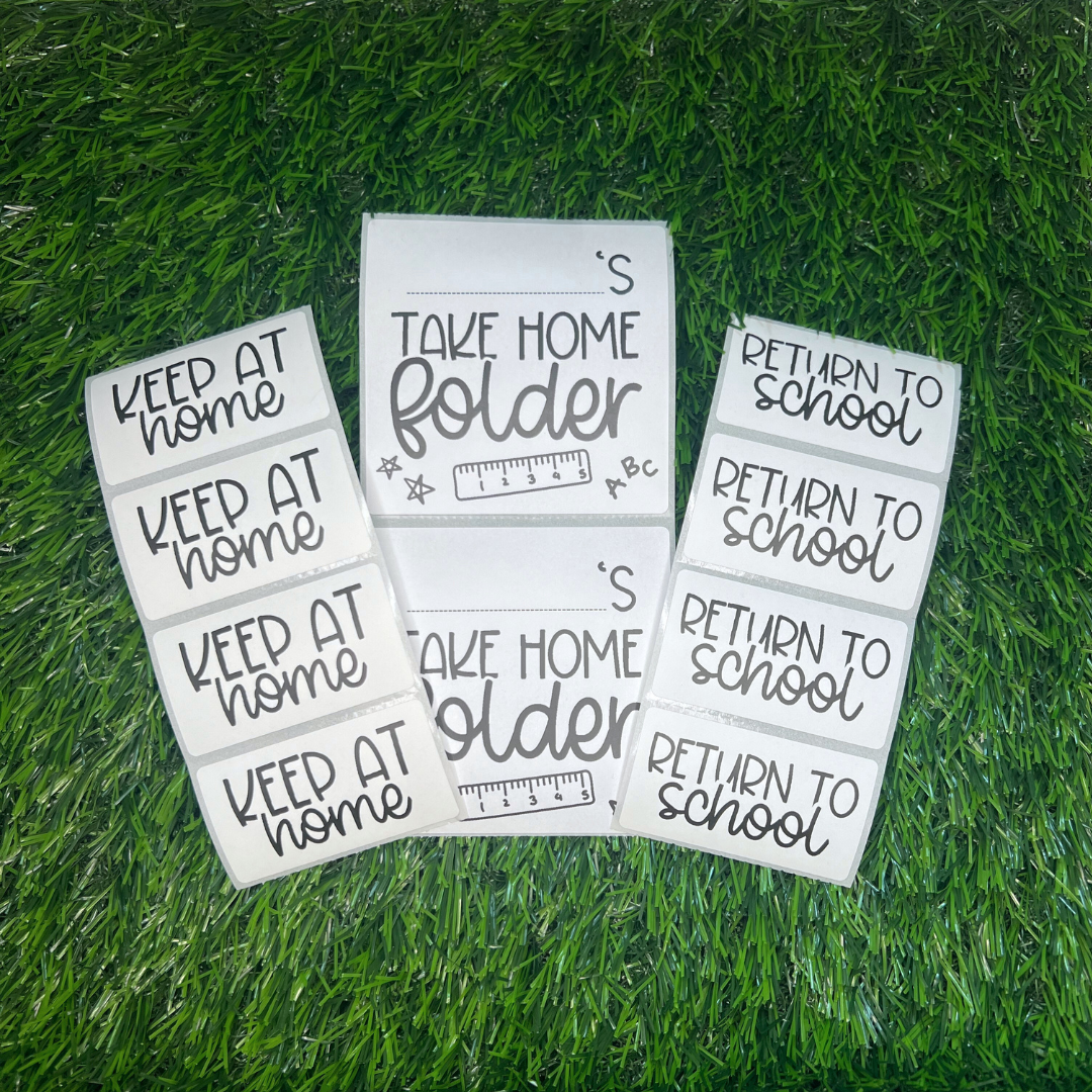 Student Take Home Folder Kit - Back To School Folder Sticker - Homework Folder Labels