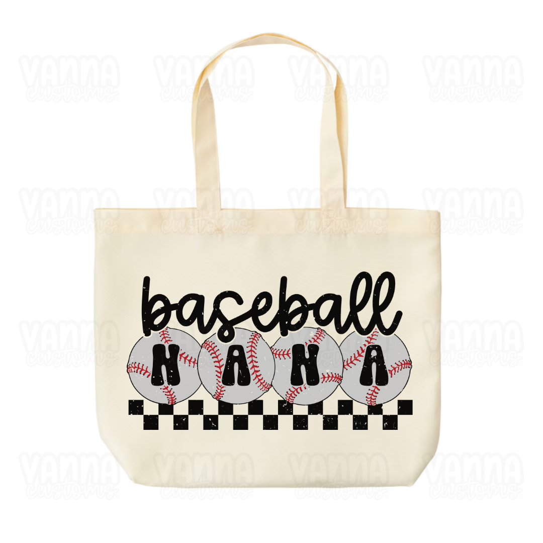 Baseball Nana Tote Bag