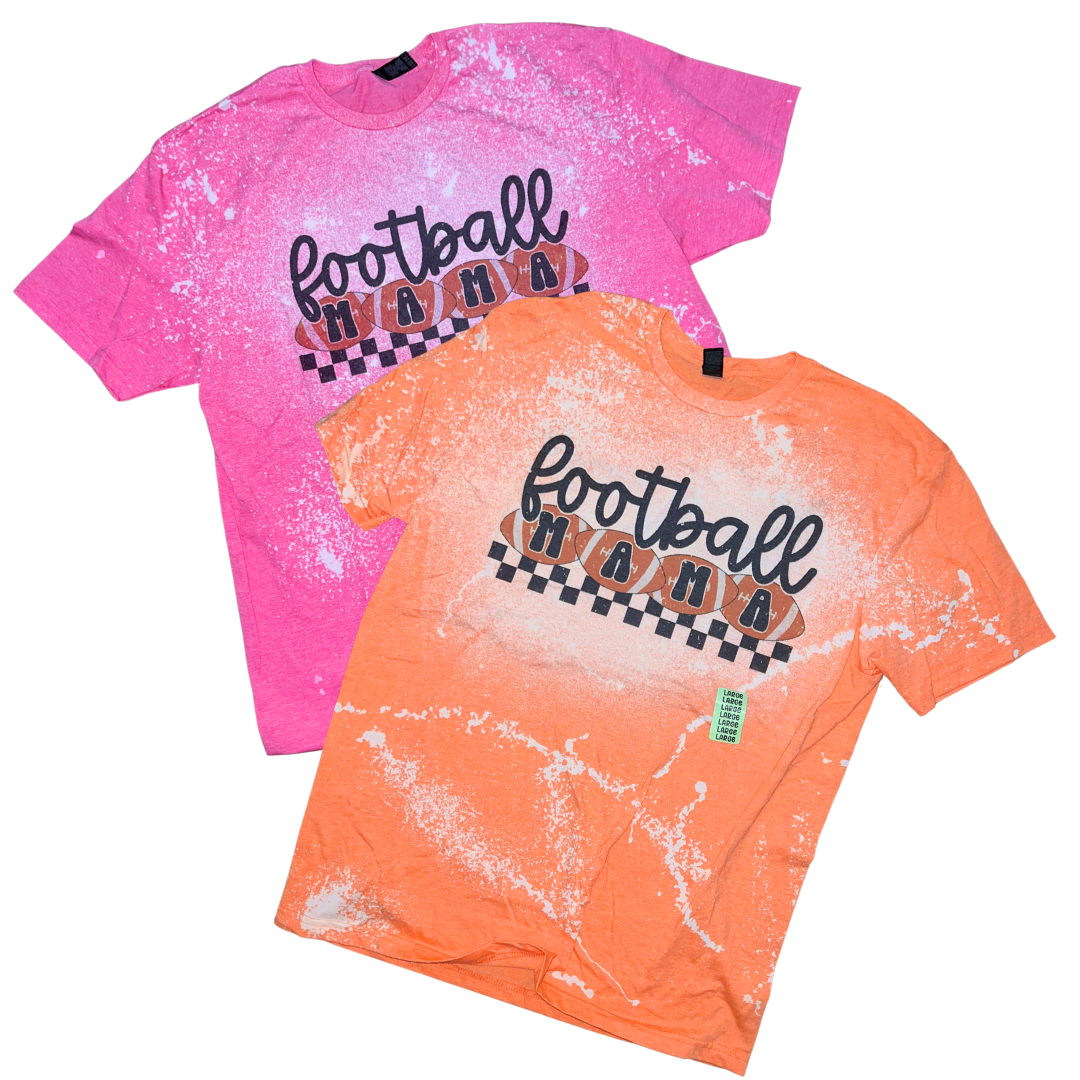 LAST CHANCE STYLES - Unisex Fit Bleached Tees - Mama - Sports - Spooky Styles