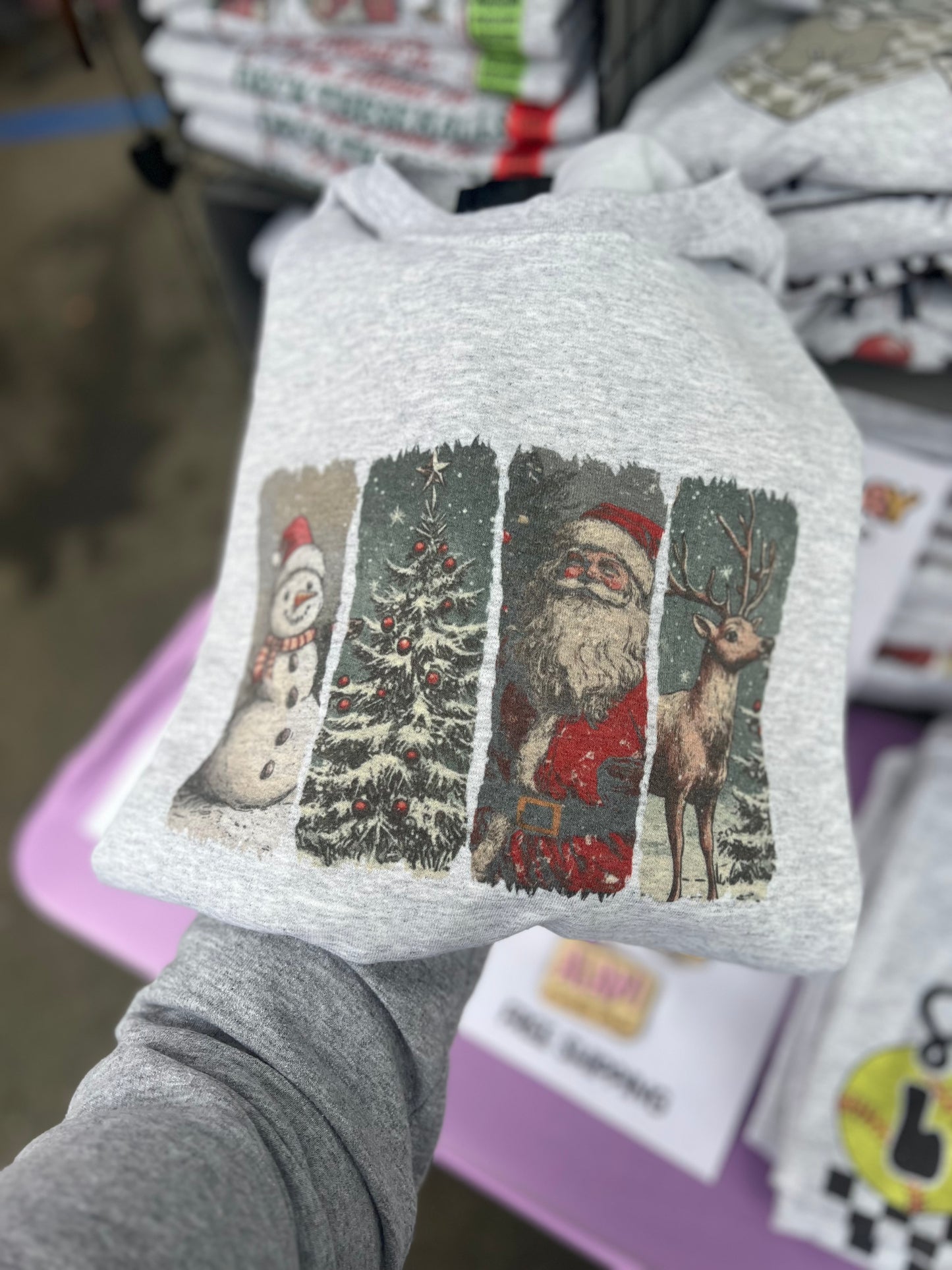 Retro Christmas unisex fit crewneck sweater