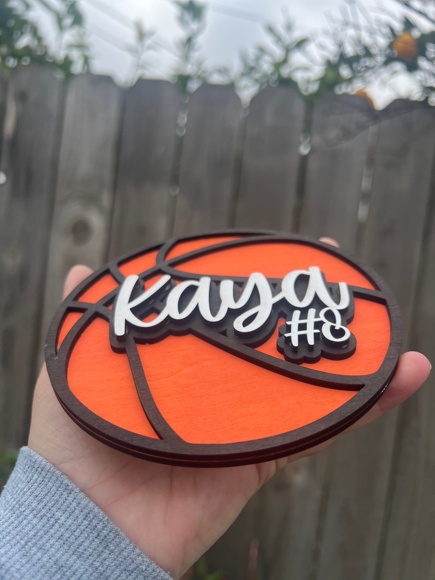 Custom Painted Wood Basketball Sign