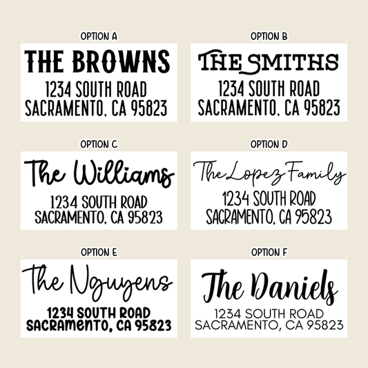 Family Name Address Labels - 2” x 1" Thermal Printed Stickers - Graduation Labels - Wedding Labels