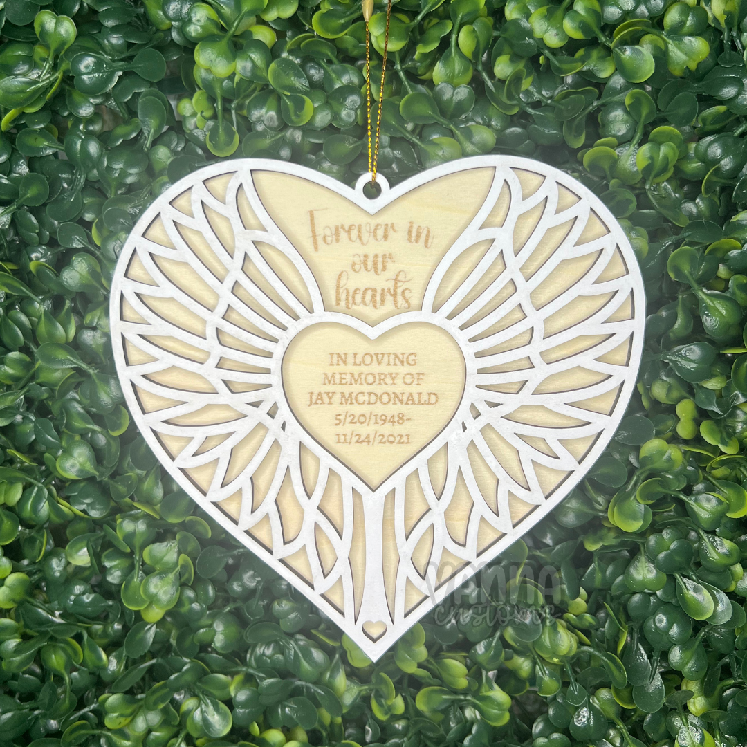 Forevers In Our Heart Memorial Christmas Tree Ornament