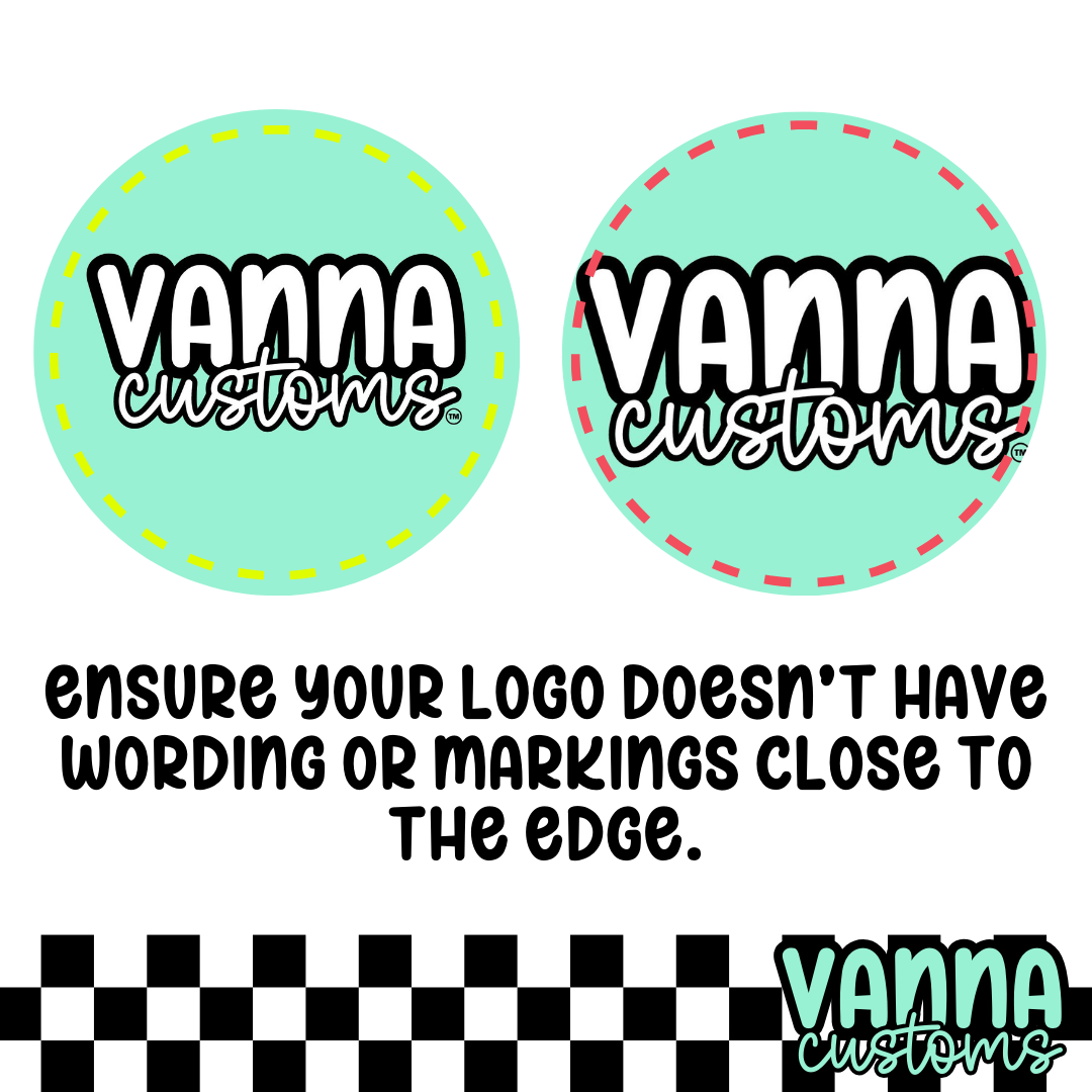 Glossy Vinyl Logo Circle Stickers