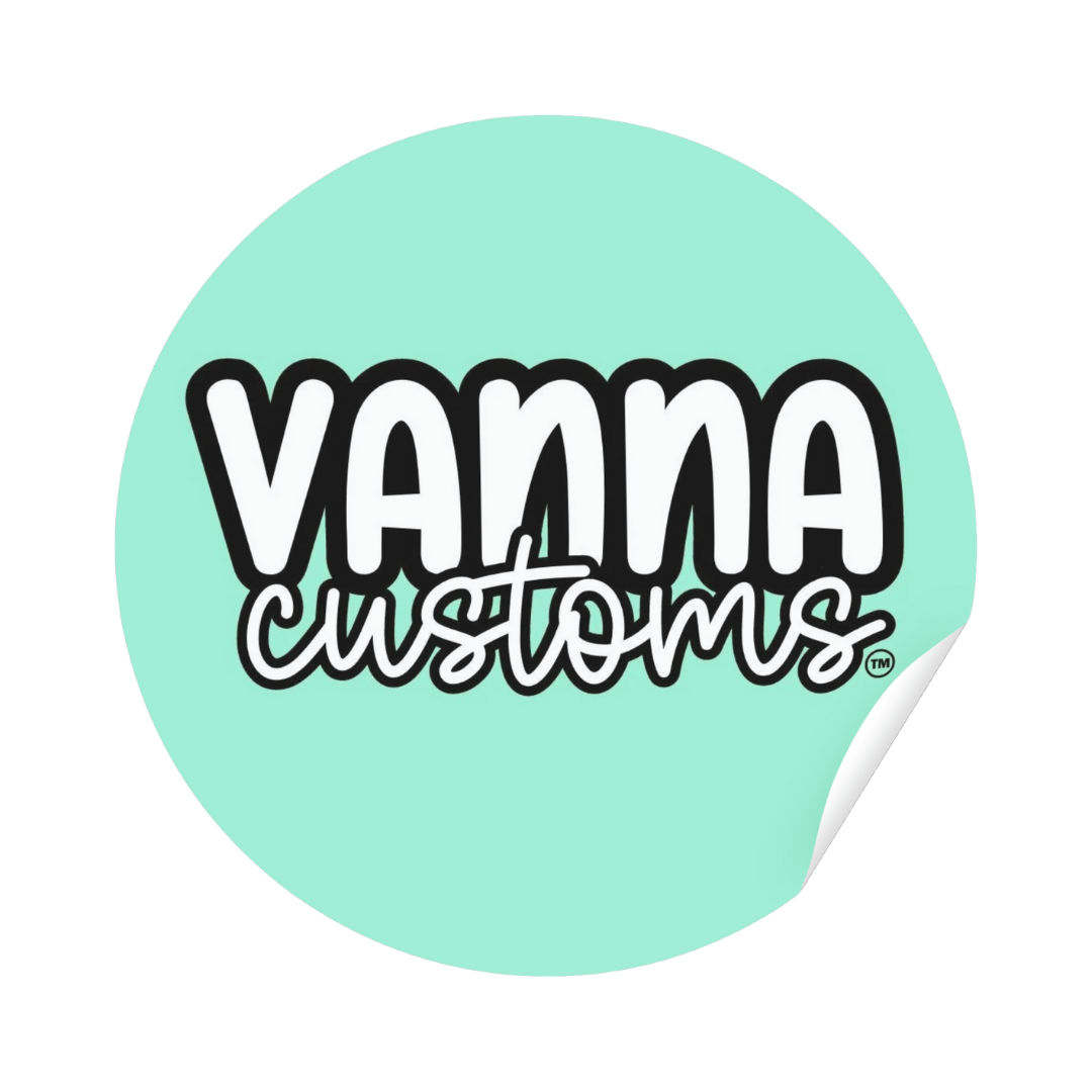 Glossy Vinyl Logo Circle Stickers