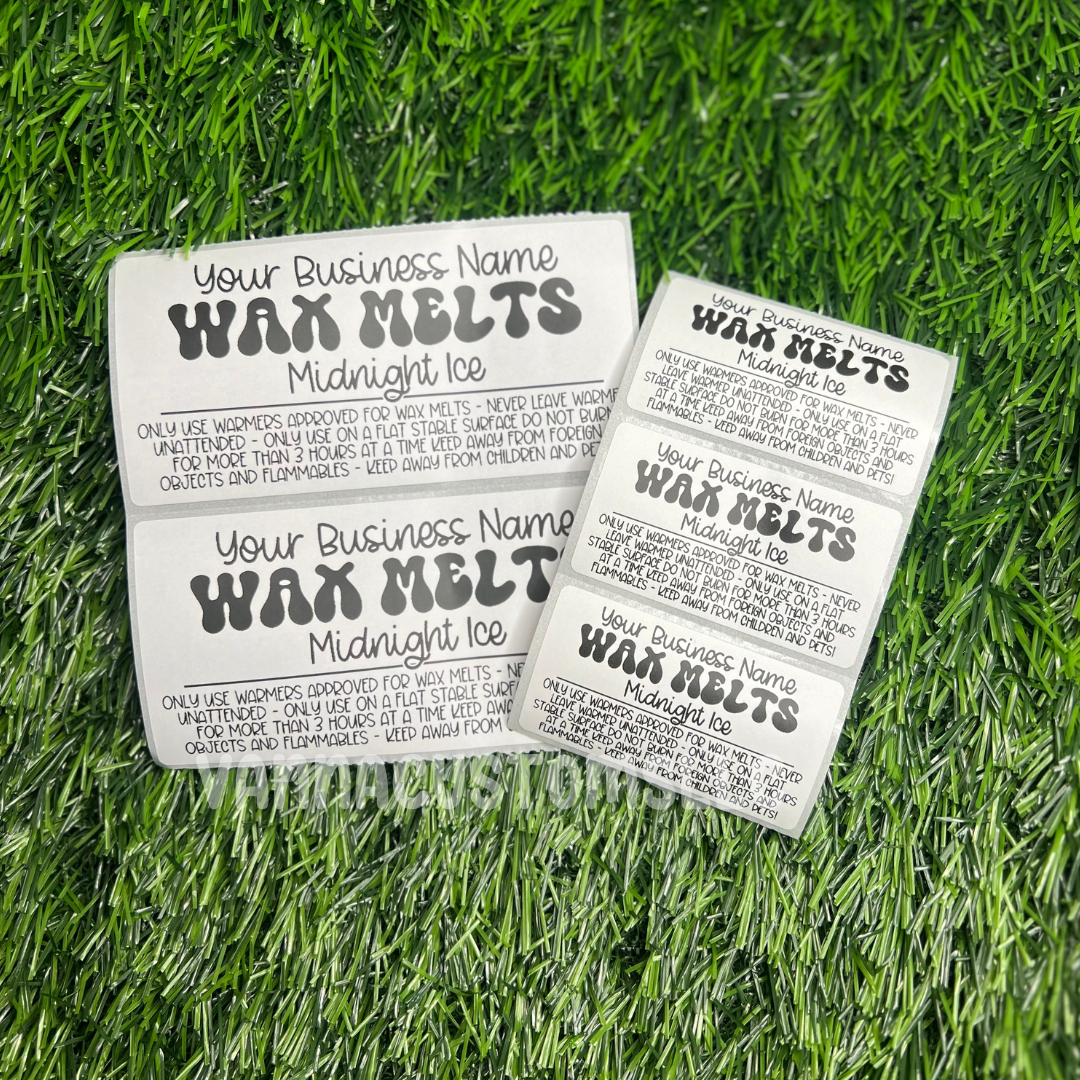 Custom Wax Melt Scent + Care  - Thermal Printed Stickers