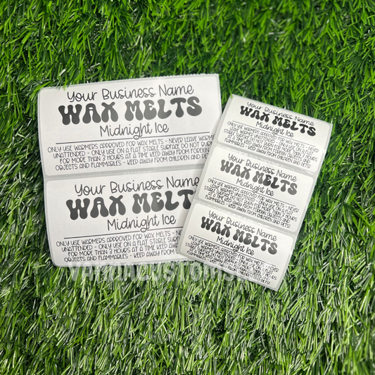 Custom Wax Melt Scent + Care  - Thermal Printed Stickers