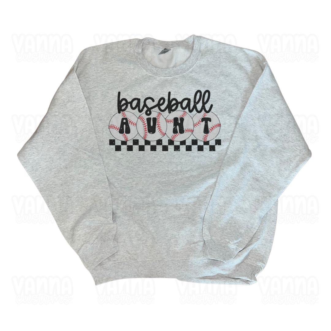 Baseball Aunt Crewneck Sweater