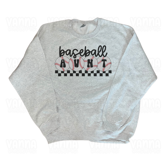 Baseball Aunt Crewneck Sweater