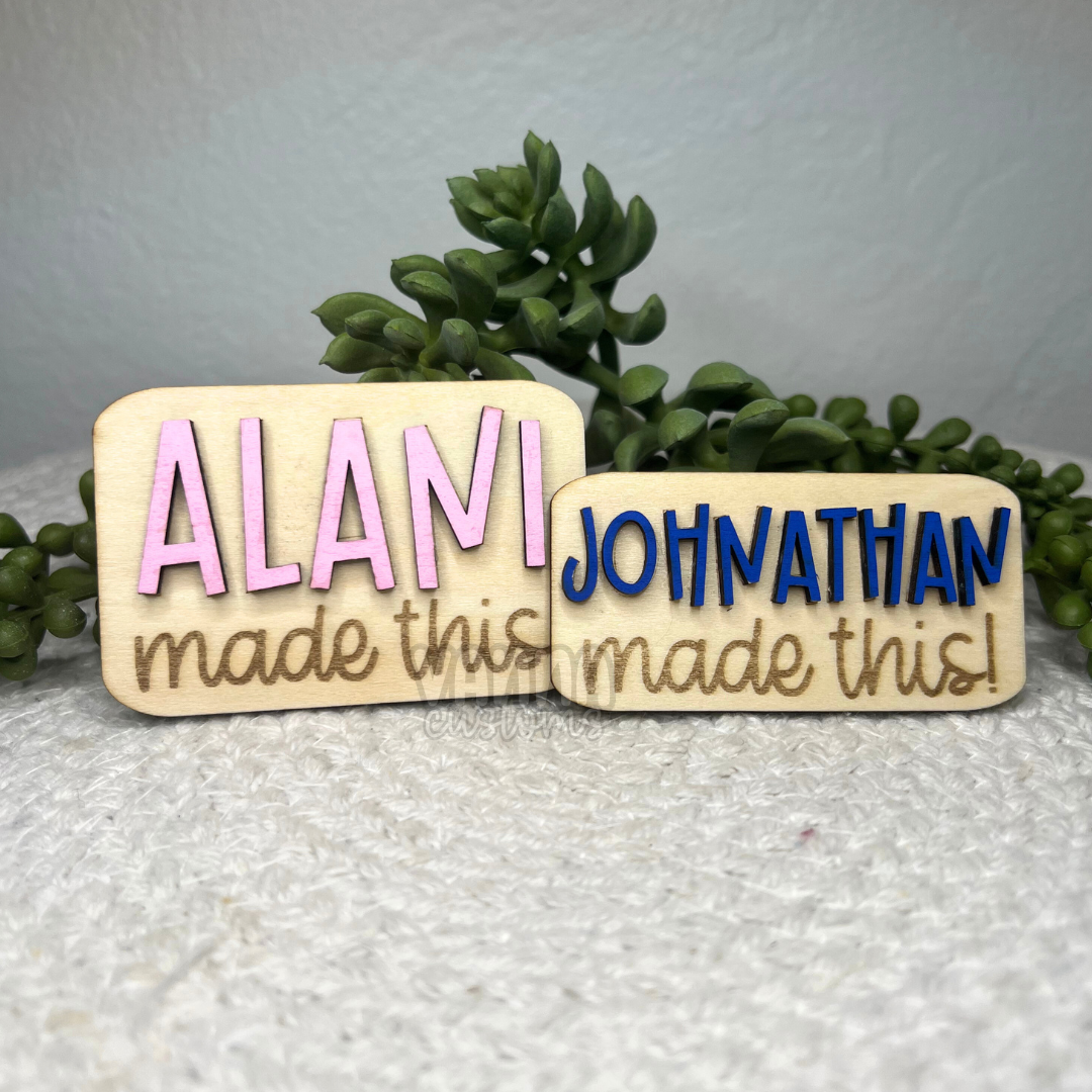 2 Pack Childrens Art Fridge Magnet - My Kid Made This Magnet