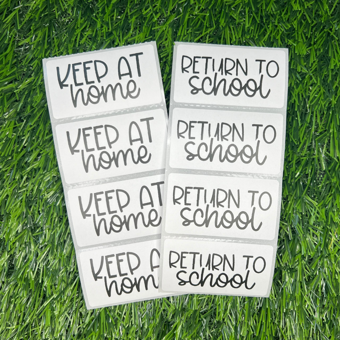 Student Homework Folder Labels - Keep At Home - Return To School - 2.25"x1.25" Thermal Printed Labels