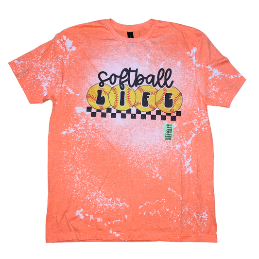 Softball Life Bleached Tee