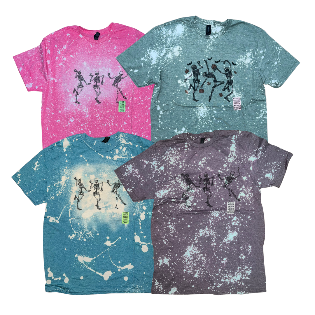 Dancing Skeleton Bleached Tee