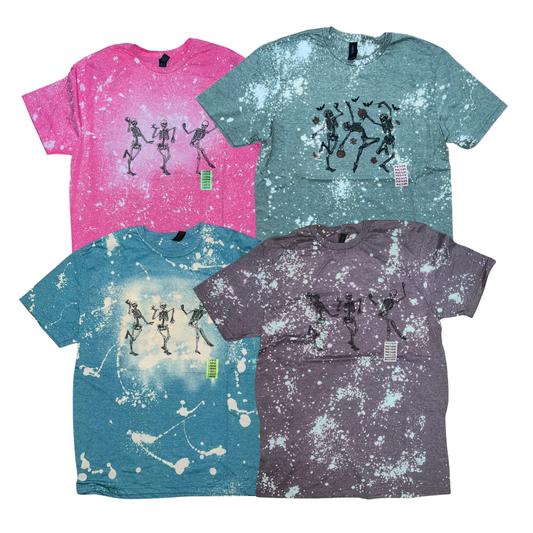 Dancing Skeleton Bleached Tee