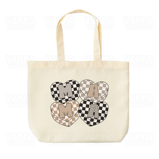 Checkered Mama Tote Bag