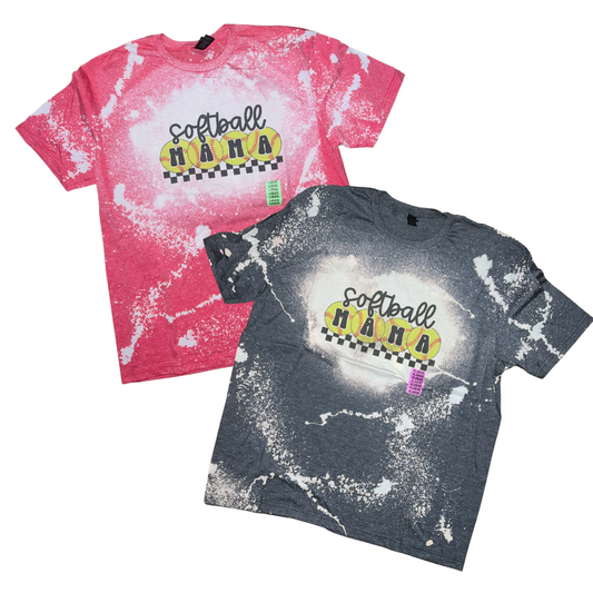 Softball Mama Bleached Tee