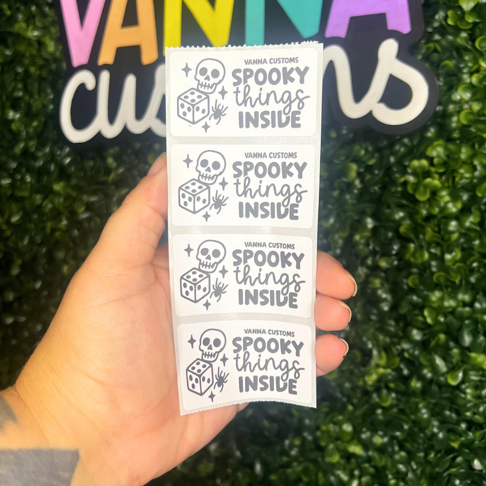 Spooky Things Inside Small Business Thermal Printed Labels
