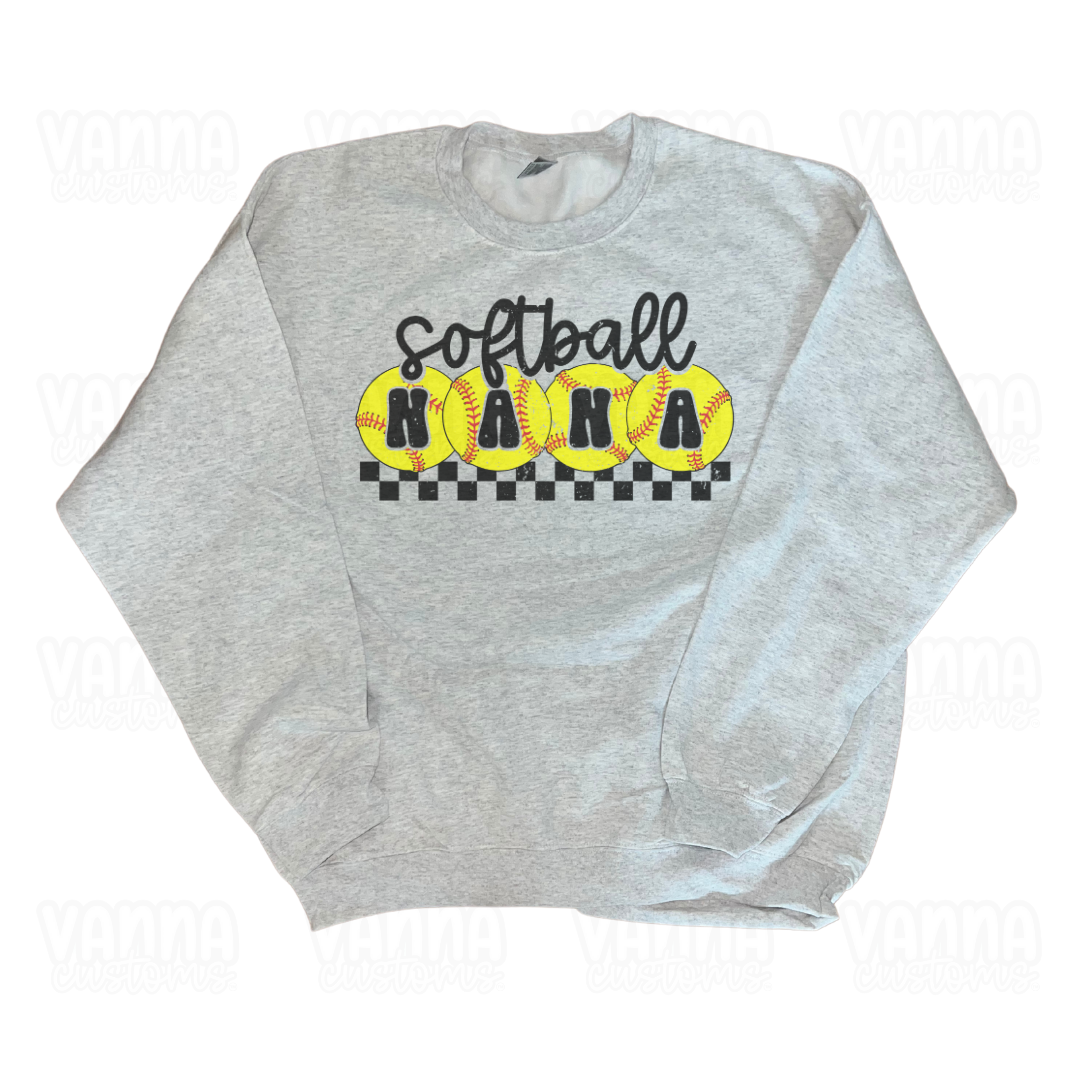 Softball Nana Crewneck Sweater