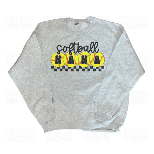 Softball Nana Crewneck Sweater