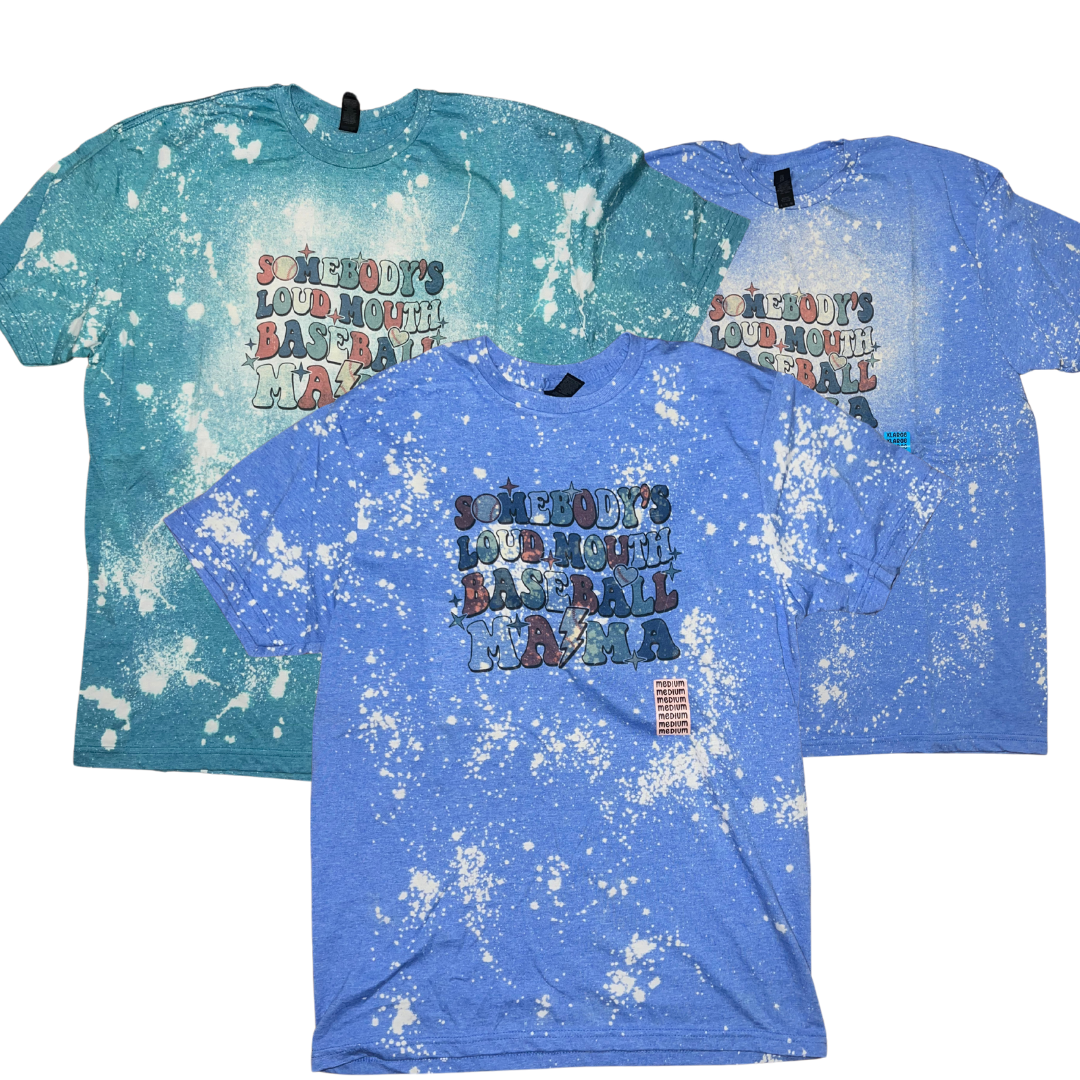 Loud Mouth Baseball Mama Bleached Tee