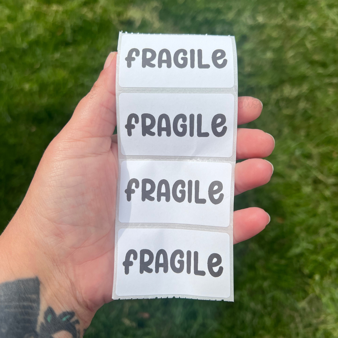 Fragile - 2.25” x 1.25" Thermal Printed Stickers