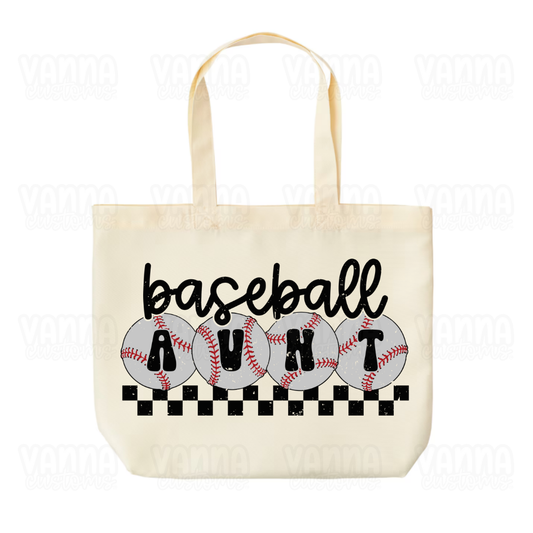 Baseball Aunt Tote Bag