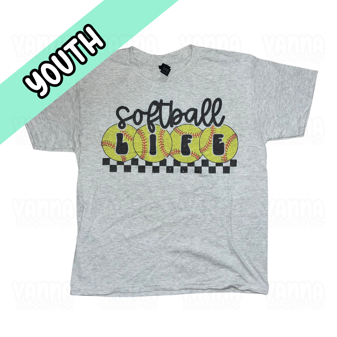 Softball Life Unisex Fit Short Sleeve Shirt - Youth