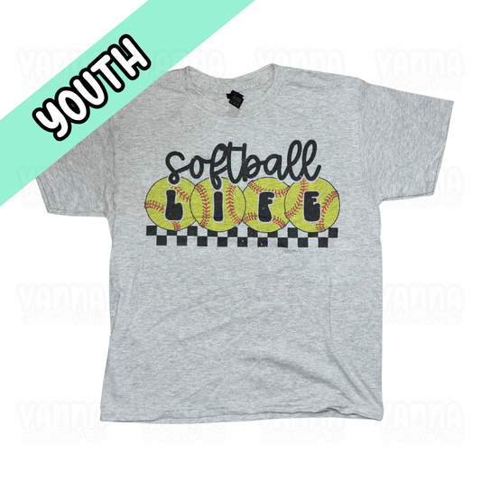 Softball Life Unisex Fit Short Sleeve Shirt - Youth