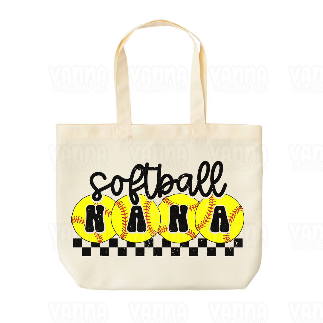 Softball Nana Tote Bag