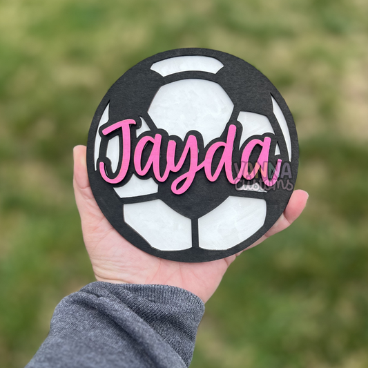 Custom Painted Wood Soccer Sign