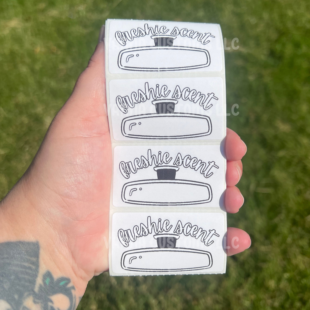 Car Freshie Scent - 2.25” x 1.25" Thermal Printed Stickers