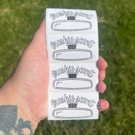 Car Freshie Scent - 2.25” x 1.25" Thermal Printed Stickers