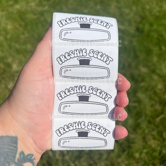 Car Freshie Scent - 2.25” x 1.25" Thermal Printed Stickers - Groovy