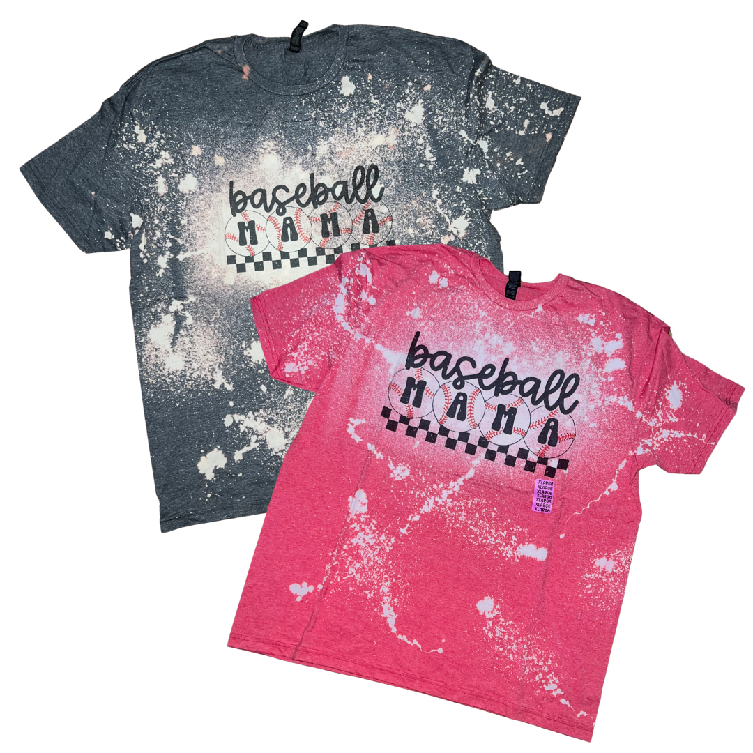 LAST CHANCE STYLES - Unisex Fit Bleached Tees - Mama - Sports - Spooky Styles