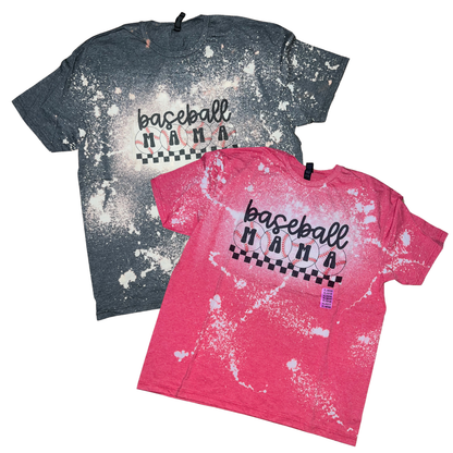 LAST CHANCE STYLES - Unisex Fit Bleached Tees - Mama - Sports - Spooky Styles