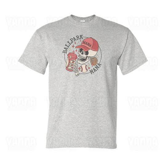Ballpark Mama Skeleton Unisex Fit Short Sleeve Shirt