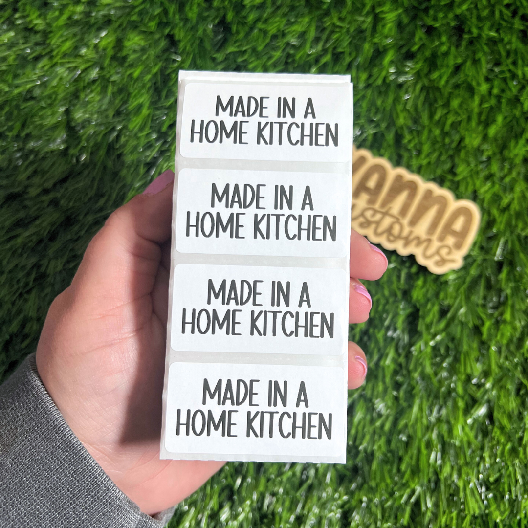 Made In A Home Kitchen - 2” x 1" Thermal Printed Stickers