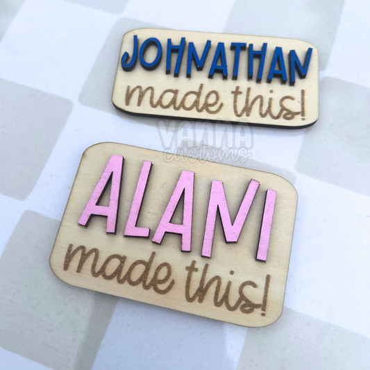 2 Pack Childrens Art Fridge Magnet - My Kid Made This Magnet