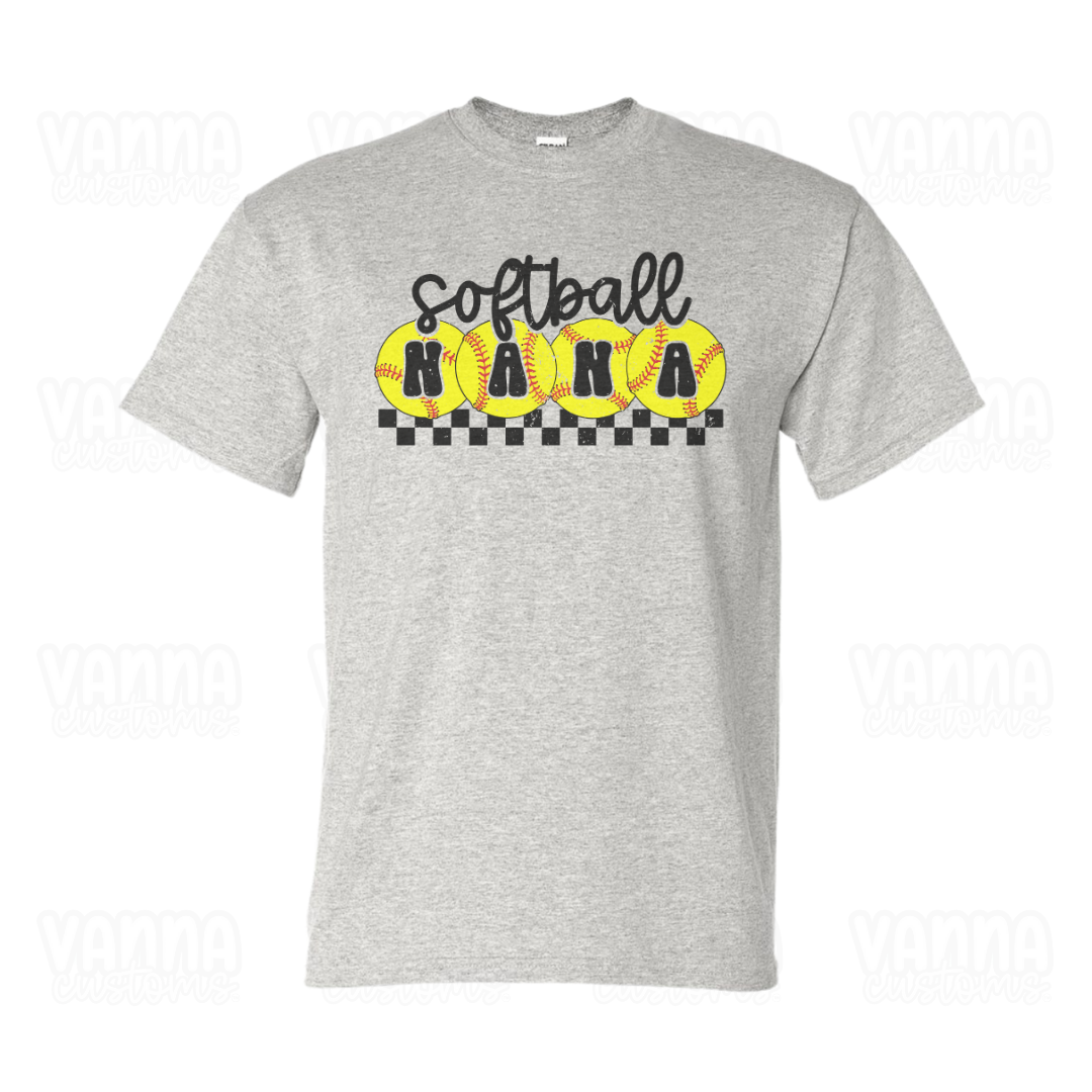 Softball Nana Unisex Fit Short Sleeve Shirt