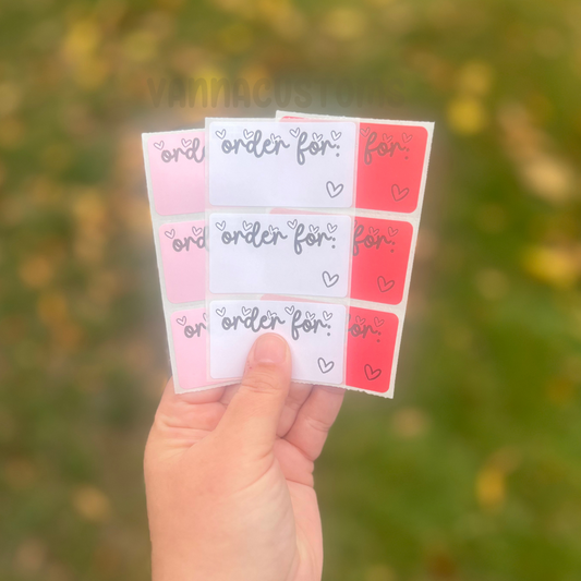 Order For Labels - 2.25"x1.25" Thermal Printed Stickers - Valentine's Day Themed - Hearts