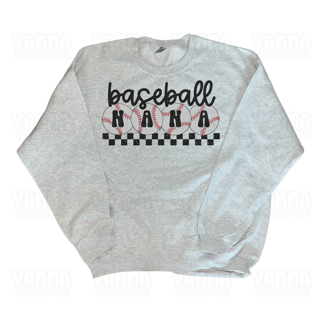 Baseball Nana Crewneck Sweater