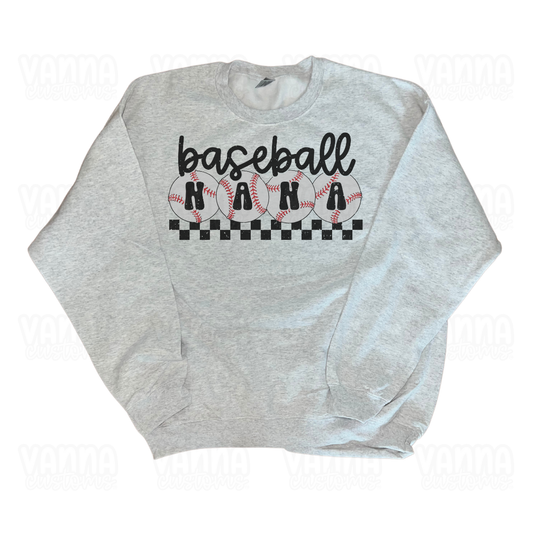 Baseball Nana Crewneck Sweater