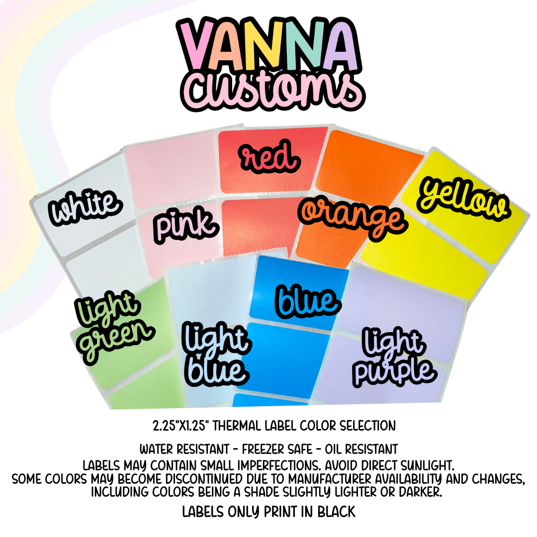 Custom Business Name Car Freshie Care + Scent Thermal Printed Stickers