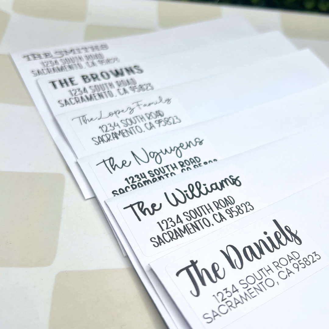 Family Name Address Labels - 2” x 1" Thermal Printed Stickers