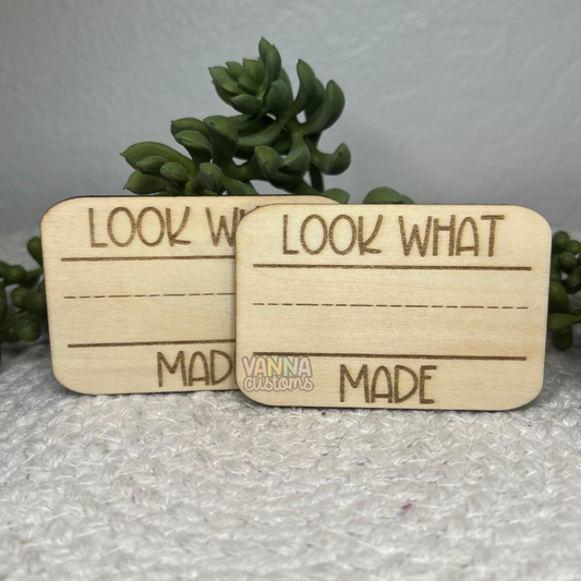 2 Pack Childrens Art Fridge Magnet - Look What My Kid Made Magnet - Childrens Art Keepsake