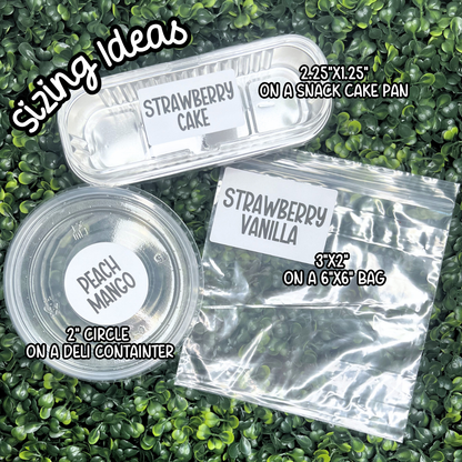 Custom Scent/Flavor/Product Name Thermal Printed Labels
