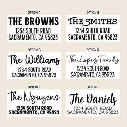 Family Name Address Labels - 2” x 1" Thermal Printed Stickers - Graduation Labels - Wedding Labels