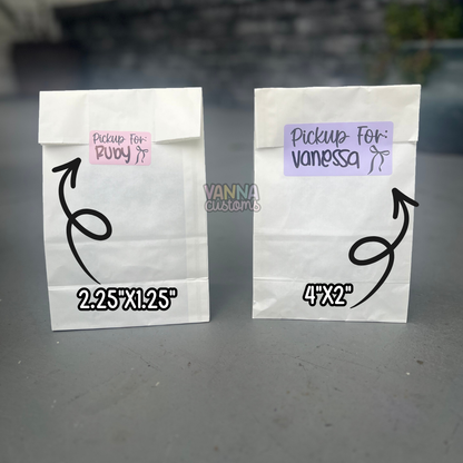 Bow Local Pick Up For Thermal Printed Stickers