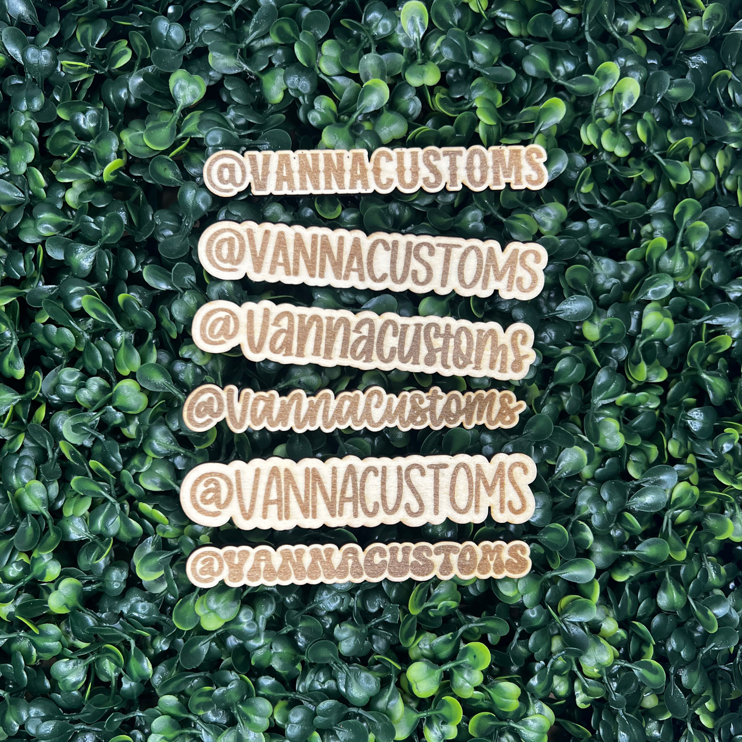 Wooden Physical Business Name Watermark - Engraved Logo