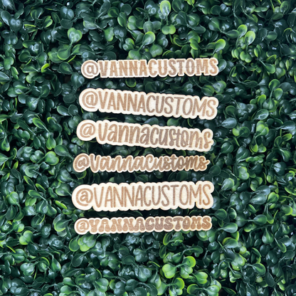 Wooden Physical Business Name Watermark - Engraved Logo